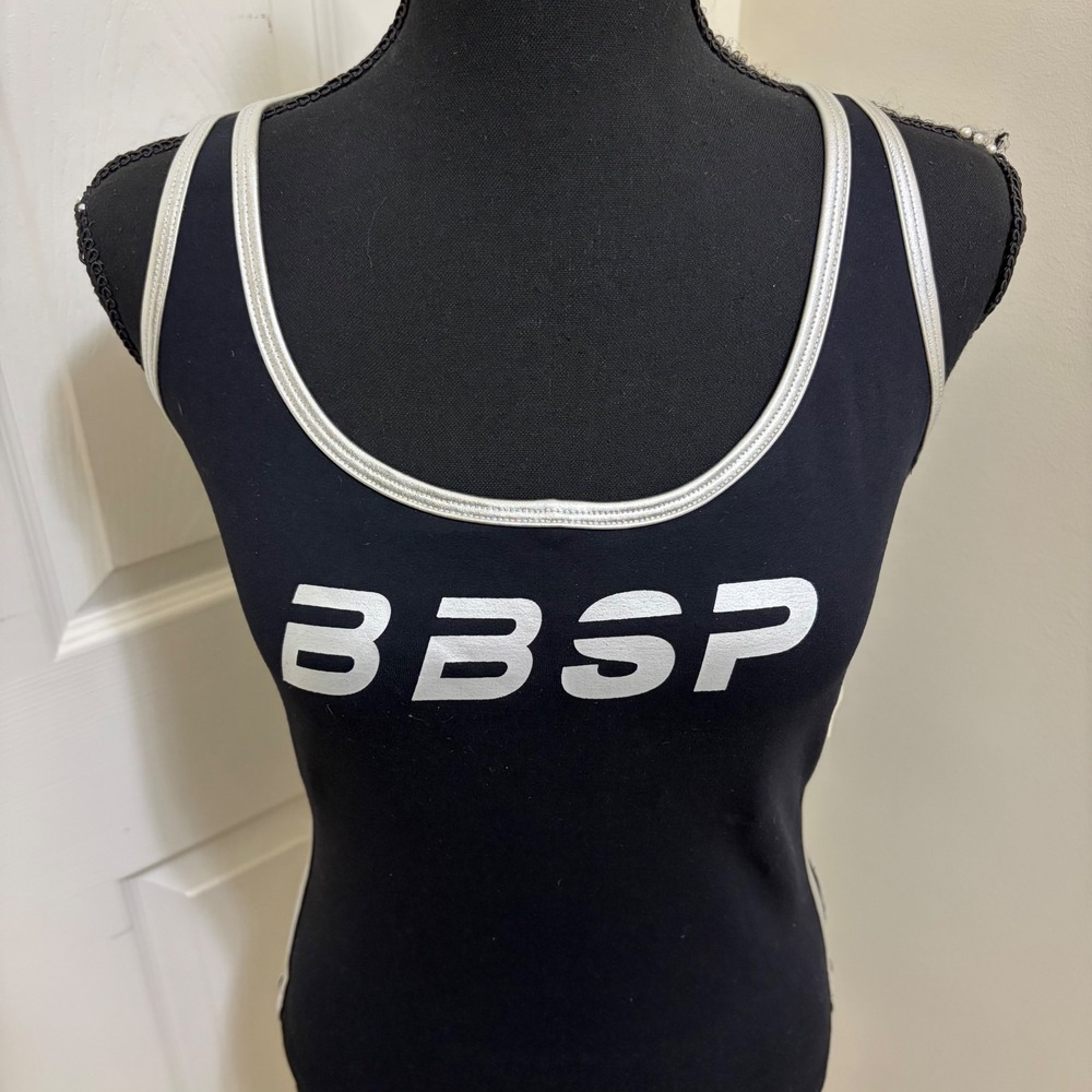 Vintage Y2K Bebe Sport Athletic Tank Top S M L Black 2000s Active Gym USA Made - Picture 2 of 10